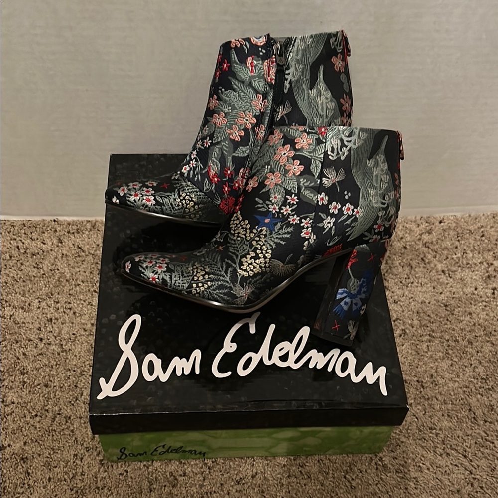 Sam Edelman Blue Heeled Boots Elegant Style